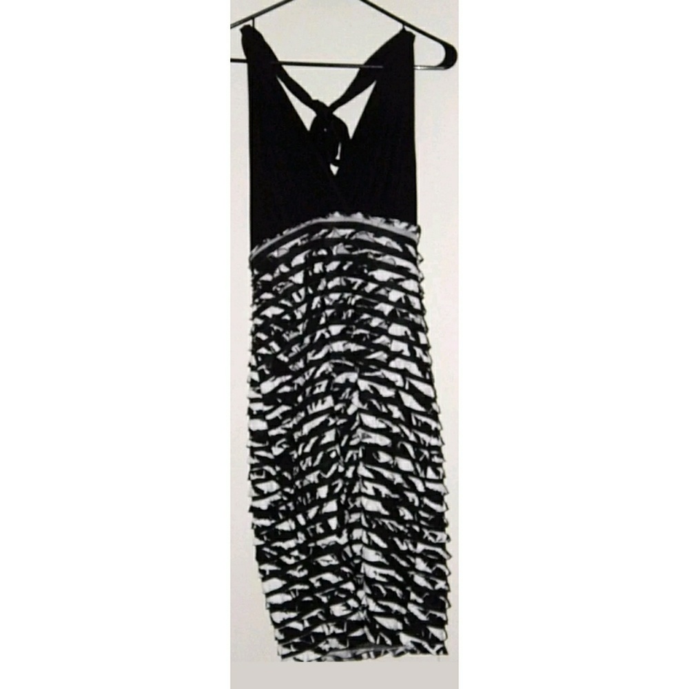 Connected Tiered Ruffled Halter Dress Size 8